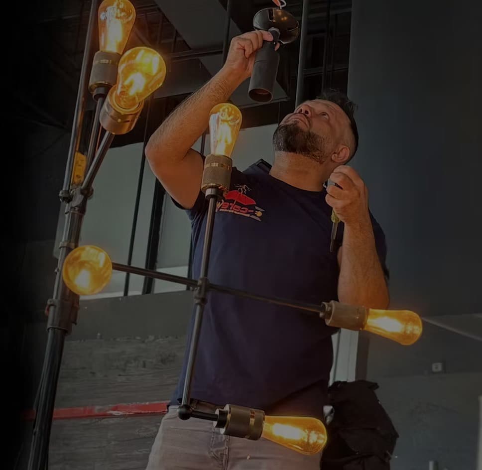 Electrician at work